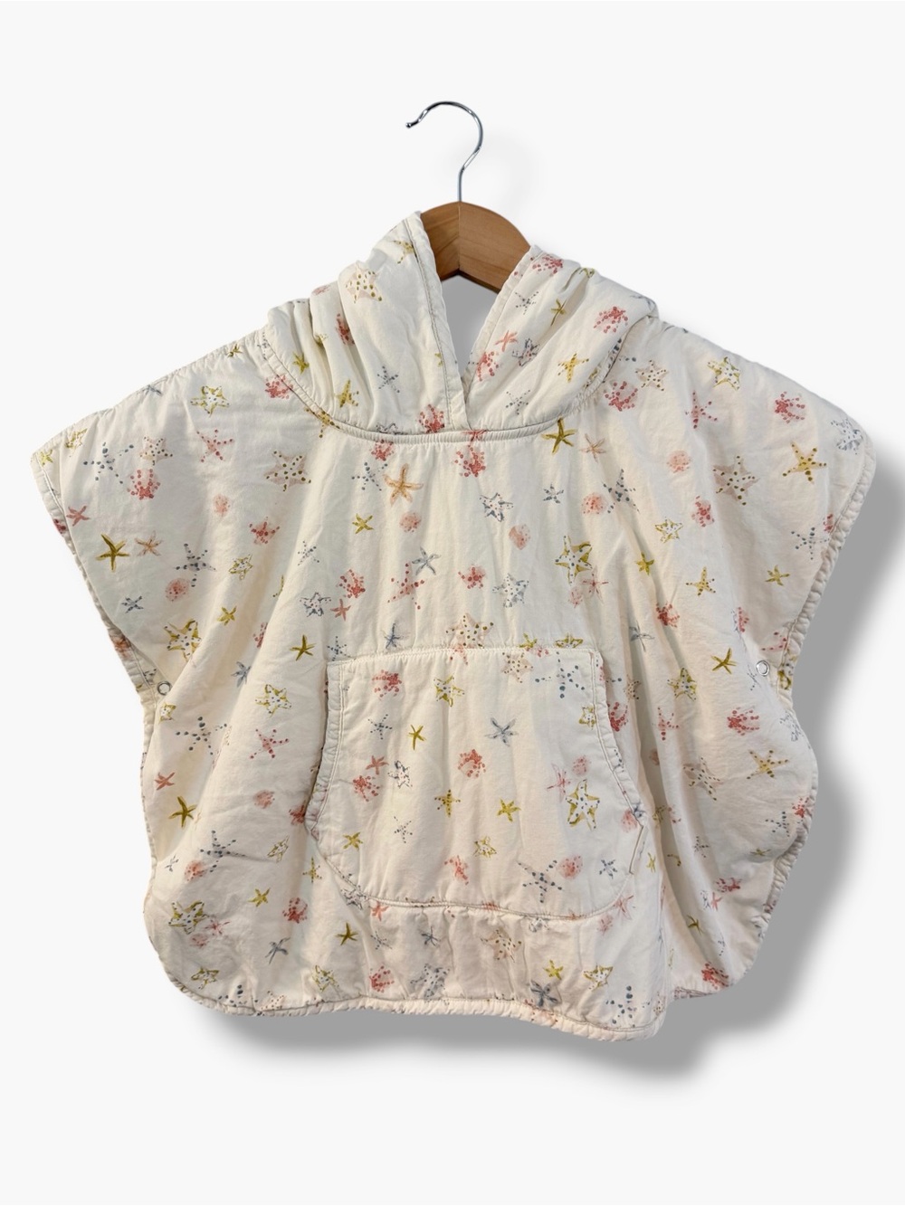 Pehr Starfish Hooded Poncho Towel 2-3 Years Cotton Beach Bath Cover Up